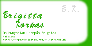 brigitta korpas business card