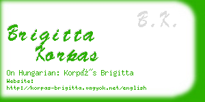 brigitta korpas business card